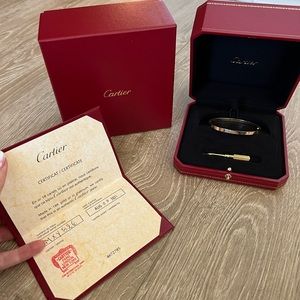 Cartier Small Love Bracelet Gold Size 16